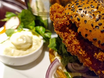 350 chicken burger